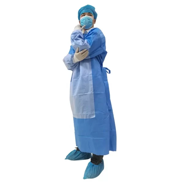 How are sterile surgical gowns packaged