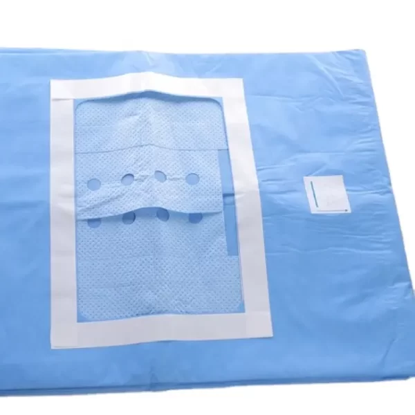What are the steps to safely dispose of a used sterile surgical drape